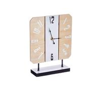 Gift Decor Reloj de Mesa Blanco Metal Madera MDF 22 x 28 x 7 cm (6 Unidades)