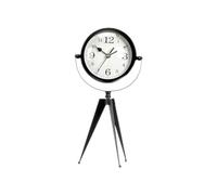 Gift Decor Reloj de Mesa Trípode Negro Metal 14 x 30 x 11 cm (4 Unidades)