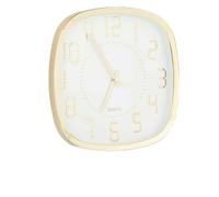 Gift Decor Reloj de Pared Cuadrado Dorado Vidrio Plástico 31 x 31 x 4,5 cm (6 Unidades)