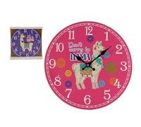 Gift Decor Reloj de Pared Llama 3 x 33,8 x 33,8 cm (12 Unidades)