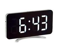 Gift Decor Reloj Digital de Sobremesa Espejo Blanco ABS (15,7 x 7,7 x 1,5 cm)