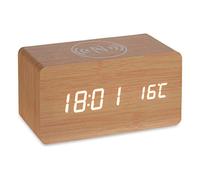 Gift Decor Reloj Digital de Sobremesa Marrón PVC Madera MDF (15 x 7,5 x 7 cm)