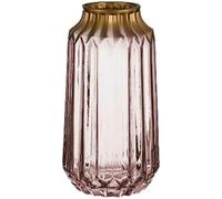 Gift Decor S3626800 Jarrón Rosa Vidrio, 13cm x 23.5cm x 13 cm, Caja de 6