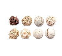 Gift Decor Set de Bolas Decorativas Blanco Marrón (12 Unidades) S3631326 - EAN: 4899888725855