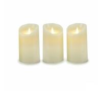 Gift Decor Set de Velas Oscilante LED Crema 8 x 13 x 8 cm (6 Unidades)