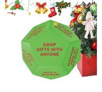 Gift Exchange Party Dice - Group Swap Game for Holiday Fun, Christmas Festival Supplies with Dice Design, Family and Friends Activity for Teen Kids Lovers Coworkers Team Gathering Holiday