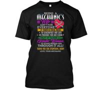 Gift For A Mechanics Wife T-Shirt Made in The USA SizeBlackS