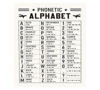 Gift for Aviation Lovers: NATO Phonetic Alphabet Canvas Art, Framed Ready to Hang Pilot Gift for Office, Den, or Home Bar Decor(Unframed,16x24inch(40x60cm))