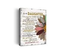 Gift for Daughter from Mom - Sunflower Poem Print, Heartfelt Wall Art for Daughter Bedroom Decor & Moving Away Gift (Unframed,12x18inch(30x45cm))