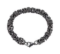 Gift for Men Bracelets Cool, Stainless Steel Men's Bracelets Byzantine Couple Bracelet Bracelet with Lobster Clasp, Stainless Steel, Without Zirconia