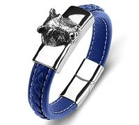 Gift for Men Bracelets Personalised Charm Bracelets Tiger Bracelets for Men Wrist Chain Stainless Steel with Magnetic Clasp, Faux, Without Zirconia