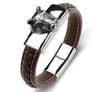 Gift for Men Bracelets Personalised Charm Bracelets Tiger Bracelets for Men Wrist Chain Stainless Steel with Magnetic Clasp