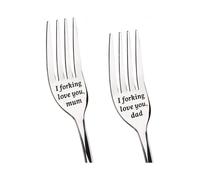 Gift for mom and dad, late dinner fork, steel fork set of two