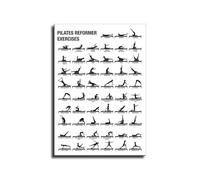 Gift for Pilates Instructor - Inspirational Yoga Studio Decor, Reformer Art Print(Framed,08x12inch(20x30cm))