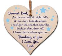 Gift In Can Placa de Madera Hecha a Mano con Forma de corazón, para Recordar a papá Amante y pensado Recuerdo de Padre