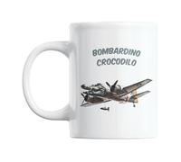 Gift Island Bombardino Crocodillo - Taza Italiana de Podredumbre Cerebral - Meme y Regalos Divertidos - Secret Santa - Café 325 ml (Bombardino Crocodio)