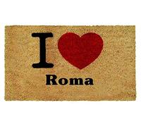 Gift Maker I Love Roma Amo la MIA Ciudad Felpudo Coco Fondo PVC 40325 Alfombra Fuera Puerta