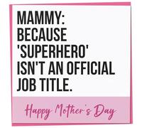 Gift Monster Tarjeta divertida del día de la madre para mami de niño, hijo o hija adolescente o adulto, mami: porque el superhéroe no es un título de trabajo oficial, feliz día de la madre, regalo par