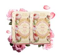 Gift - Panier des Sens - Barra de jabón de rosa, 2 x 150 g, aroma suave e hidratante, jabón natural con almendra dulce, 97% ingredientes naturales, fabricado en Francia, vegano