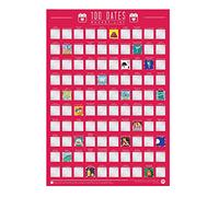 Gift Republic 100 Dates Bucket List-Póster para rascar, Rosa, A2