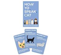 Gift Republic 100 tarjetas de cómo hablar gato. Tarjetas de comportamiento de gatos. Regalo para dueños de mascotas
