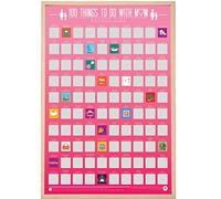 Gift Republic 100 Things To Do With Mum - Póster de actividades para rascar, multicolor para sala de estar