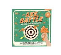 Gift Republic Axe Battle - Juego de lanzamiento de objetivos emergentes para niños y adultos, divertido juego de fiesta familiar con 3 hachas de plástico, dardos, fichas y objetivo de montaje en pared