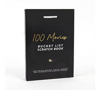 Gift Republic Bucket List - Libro para rascar, 100 películas para ver, diario de recuerdos personalizable, color negro, mediano