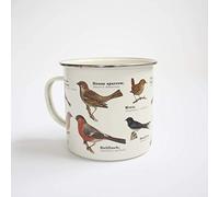 Gift Republic Enamel Mug Ecologie Garden Birds-Taza esmaltada, Aluminio, Multicolor, 5 Centimeters cm