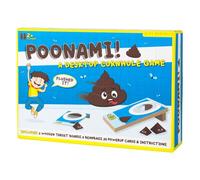 Gift Republic Poonami - Juego de mesa para lanzar pufs - Juego de fiesta con temática de caca para niños y adultos, divertido regalo de broma, juego de mesa novedoso que incluye 6 pufs + objetivos de