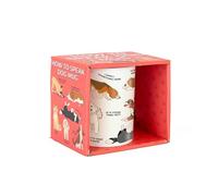 Gift Republic Taza de café de cerámica con texto en inglés «How to Speak Dog», bonita taza de café para amantes de los perros, divertida guía del lenguaje corporal canino, taza novedosa en caja de