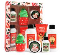 Gift Set for Women, Christmas Bath and Body Gifts for Women, Holiday Stocking Stuffers with Body Butter, Shower Gel, Body Lotion, Shampoo, Bubble Bath