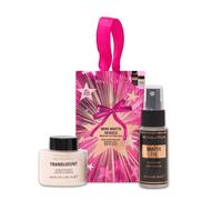 Revolution Mini Duo de Fijación Matte Hero’s, Polvo Suelto Translúcido y Spray Fijador Mate, Tamaño de Viaje, Vegano y Libre de Crueldad Animal