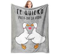 Giftasy Regalo Aniversario Pareja, Regalos Originales para Parejas - Manta con TE Quiero Patos Enamorados, Regalo Novia Novio Marido Ella, Regalo Aniversario Boda, Regalos Mujer Hombre(157 * 132cm)
