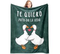 Giftasy Regalo Aniversario Pareja, Regalos Originales Parejas - Manta Verde Oscuro con TE Quiero Patos, Regalo Novia Novio Marido Ella, Regalo Aniversario Boda, Regalos Mujer Hombre(157 * 132cm)