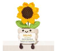 Giftasy Regalo Madre, Regalo Mama Cumpleaños - Girasol de Ganchillo