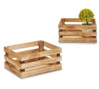 Giftdecor Caja Natural Quemado 20 cm x 13 cm x 9 cm Madera Álamo Marrón con Cuerda (Set de 48)