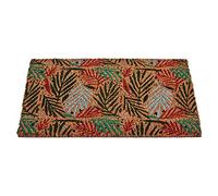 GIFTDECOR Felpudo Fibra Coco Hojas Tropicales para adornar la Puerta de tu casa. Tamaño: 40x60cm Alfombrillas de baño, Multicolor, No Aplica
