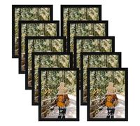 Giftgarden Juego de 10 Marco 15x20cm, Marcos de Fotos Negro de PVC, Perfecto para Enmarcar Paisajes, Retratos, Obras de Arte y Fotografías, Ideal Opción para Espacios de Arte, Oficinas y Hogares