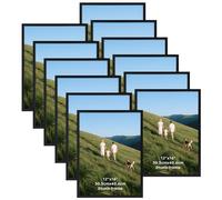 Giftgarden Juego de 12 Marcos de Fotos 30x40, Marcos para Cuadros con Textura de Negro Ideal para Fotos, Pósters y Certificados, para Colgar en la Pared