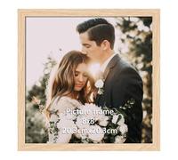 Giftgarden Marco 20x20, Marcos de Fotos Color Madera de PVC, Perfecto para Enmarcar Paisajes, Retratos, Obras de Arte y Fotografías, Ideal Opción para Espacios de Arte, Oficinas y Hogares