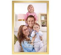 Giftgarden Marco 20x30cm, Marcos de Fotos Dorado de PVC, Perfecto para Enmarcar Paisajes, Retratos, Obras de Arte y Fotografías, Ideal Opción para Espacios de Arte, Oficinas y Hogares