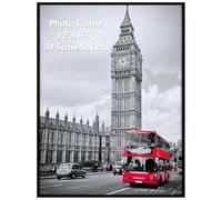 Giftgarden Marco 30x40cm, Marcos de Fotos Negro de PVC, Perfecto para Enmarcar Paisajes, Retratos, Obras de Arte y Fotografías, Ideal Opción para Espacios de Arte, Oficinas y Hogares