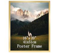 Giftgarden Marco 40x50cm, Marcos de Fotos Dorado de PVC, Perfecto para Enmarcar Paisajes, Retratos, Obras de Arte y Fotografías, Ideal Opción para Espacios de Arte, Oficinas y Hogares