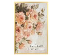 Giftgarden Marco 50x75, Marco Cuadro 75x50 Dorado de Aluminio, Perfecto para Enmarcar Paisajes, Retratos, Obras de Arte y Fotografías, Ideal Opción para Espacios de Arte, Oficinas y Hogares