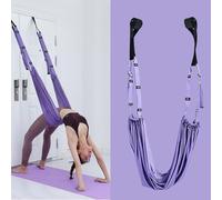 Giftik Correa de estiramiento de yoga, cuerda de yoga aérea con anclaje de puerta, cinturón de entrenamiento de flexión hacia atrás, equipo de estiramiento, correa elástica para fitness, baile,