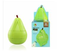 Giftik Juguete de cubo de velocidad de rompecabezas de frutas, limón, plátano, pera, melocotón, naranja, juguetes para aliviar el estrés (pera (1 unidad)