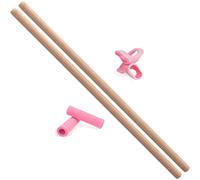 Giftik Palos De Barra De Yoga, Barra De Pilates PortáTil De Madera, Hombro Abierto, Espalda Abierta, Correctora, Palos Redondos De Madera para Artistas Marciales Bailarines Gimnastas (90 cm)