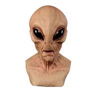 Giftik Scary Alien Máscara de cabeza completa, cubierta de cabeza alienígena de Halloween para adultos y niños, Alien realista para Halloween, cosplay, juego de bromas, Pascua, carnaval