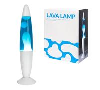 GIFTMARKET - Lámpara de lava azul. Lámpara de mesita de noche con 2 bombillas incluidas. Regalo adolescentes divertido. Lámpara retro de 34 x 8,5 cm.